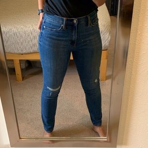 GAP Factory Slightly Distressed Skinny Jeans